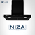Campana extractora tipo T de pared 60 cm TOUCH Negro Matte 3 velocidades sensor digital y touch Niza 60 FLINE