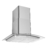 Campana extractora de cocina 76 cm de pared vidrio curvo Acero Inoxidable | 3 velocidades y control de boton| Berna 76| FLINE