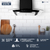 Imagen de Campana extractora de cocina de pared 76 cm cristal curvo Negra controles touch Copenhague 76 FLINE