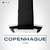 Campana extractora de cocina de pared 60 cm cristal curvo Negra | controles touch| Copenhague 60| FLINE