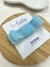 Laço Chanel Veludo Azul Bebê - comprar online