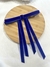 Laço Slim Veludo Azul - comprar online
