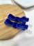 Par Laço chanel Veludo Azul