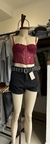 Corset bordó con Aro - comprar online
