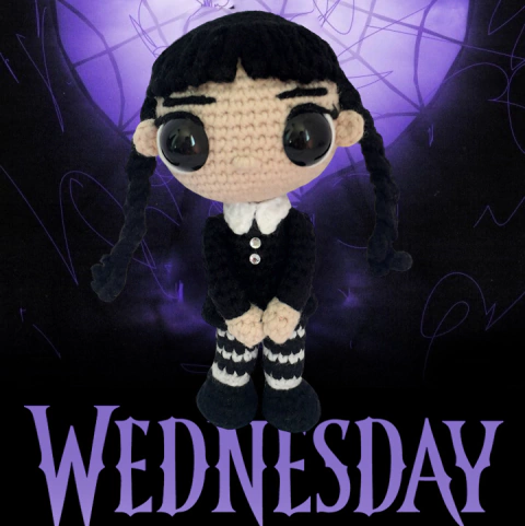Amigurumi Wandinha (Wednesday) Família Addams - comprar online