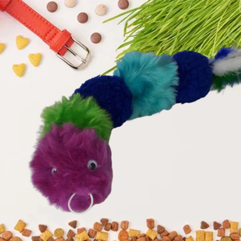 Brinquedo Centopeia Para Gatos com Catnip