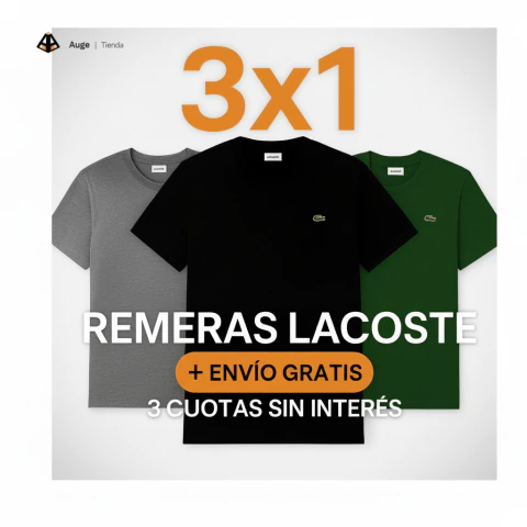 PROMOCIÓN 3x1 REMERAS LACOSTE - comprar online