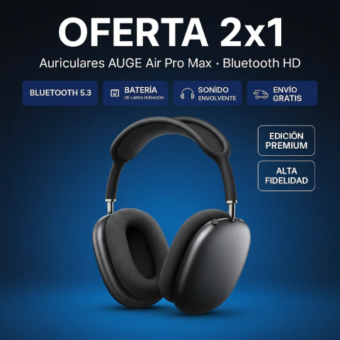 2x1 Auriculares Air Pro Max AUGE® – Bluetooth HD - comprar online