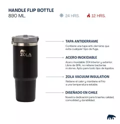 Flip Straw | 890ml NEGRO