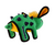 GIGWI DURASPIKES RABBIT GREEN - Pet´s Boutique Mayorista