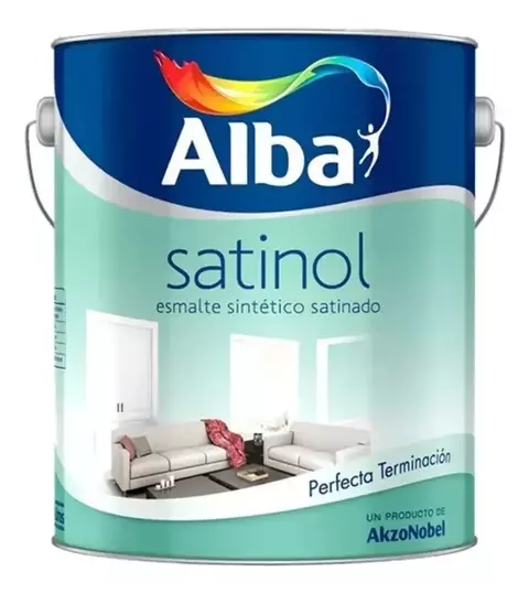 Alba Esmalte Sintetico Satinol Satinado Negro 1 L - comprar online