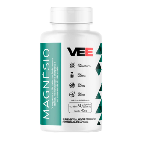 Magnésio, 90 cápsulas Com Vitamina B6 - 100% Puro para 30 Porções | VEE - comprar online