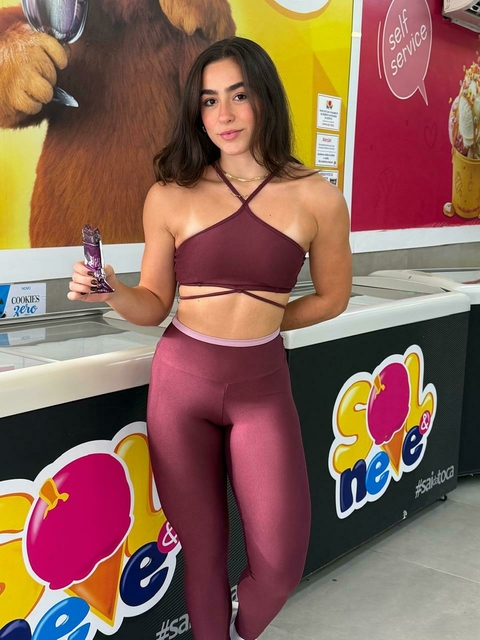 Conjunto de calça + top picolé de açaí