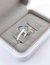 1 Par de Alianças Prata 925 2,5mm Com Zircônias Coloridas - comprar online