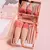 Mini Espelho De Maquiagem Portátil Com 5 Pcs Pincéis De Maquiagem - BeautyVibes