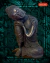 Buda pensando - Resina negra 24 cm - comprar online