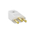 PLUGUE MACHO 2P+T PLASTICO 20A/250V BRANCO SOPRANO