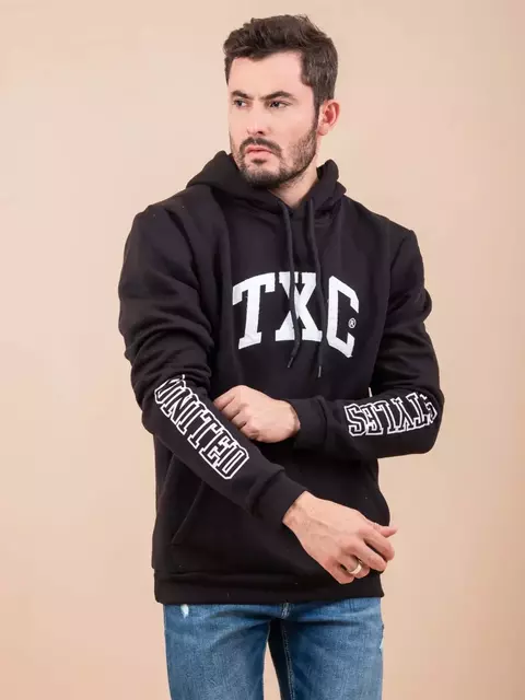 Moletom Country Masculino TXC Custom Bordado Preto 3354