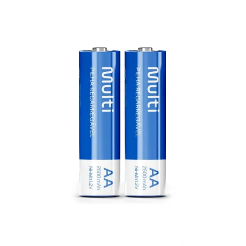 Pilhas Recarregáveis AA Multilaser Com 2 Unidades - CB053 1,2 V