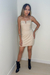 VESTIDO CURTO BEGE ELISA - Jullas Moda Feminina