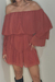 Imagem do VESTIDO OMBRO A OMBRO MANGA LONGA MARROM LÉIA