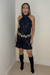 VESTIDO CURTO GOLA ALTA PRETO ARY - loja online