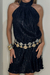 VESTIDO CURTO GOLA ALTA PRETO ARY na internet