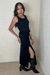 SAIA MIDI COM FENDA FRONTAL PRETA AMOR - loja online