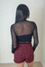 BLUSA TULE MANGA LONGA PRETA - loja online