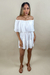 VESTIDO BABADOS SEM ALÇAS PAZ - loja online