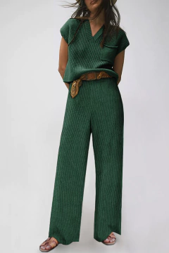 Pantalón y chaleco tejido - Alma Bohemia