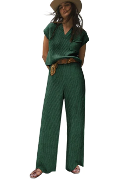 Pantalón y chaleco tejido - comprar online