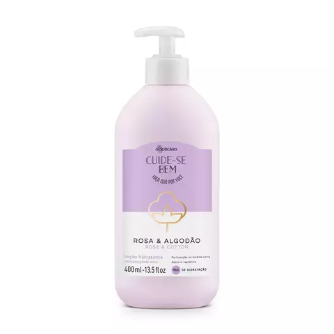 Loção Hidratante Desodorante Corporal Cuide-se Bem Rosa e Algodão 400ml