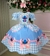 Vestido Junino Tematico Luxo Lilo Stitch Azul Bebe - comprar online