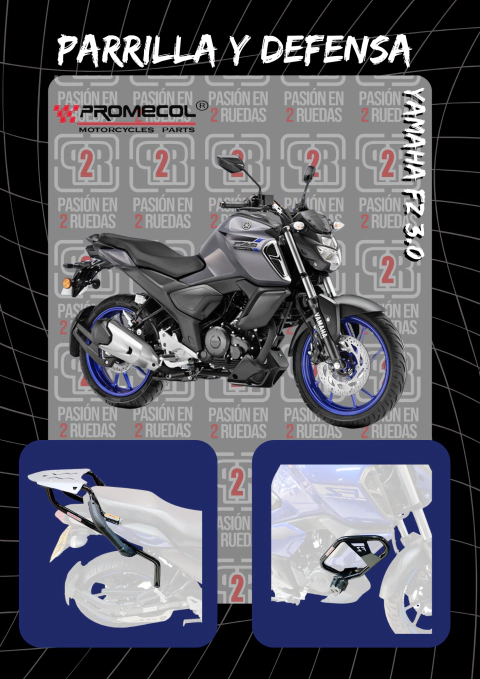 DEFENSA Y PARRILA YAHAMA FZ 3.0 - comprar en línea