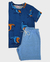 Conjunto Malha Premium Dino Azul - 011AKO - Ahzuv Kids