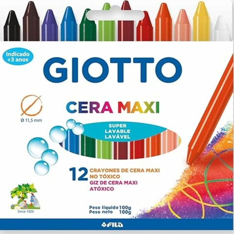 GIZ TRIANGULAR GIOTTO CERA MAXI TRI ESTOJO 12 CORES