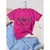 Imagem do Blusa camiseta T-shirt feminina manga curta algodão 100 % Gola careca sempre com estampa coração