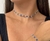 CHOKER OLHO GREGO AZUL - 41cm com extensor - comprar online