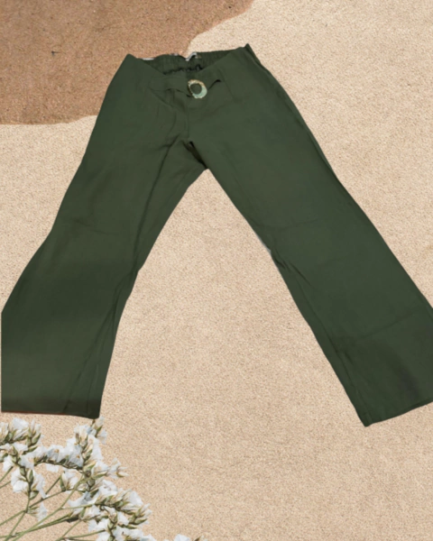 Calça Pantalona Cor: Verde - comprar online