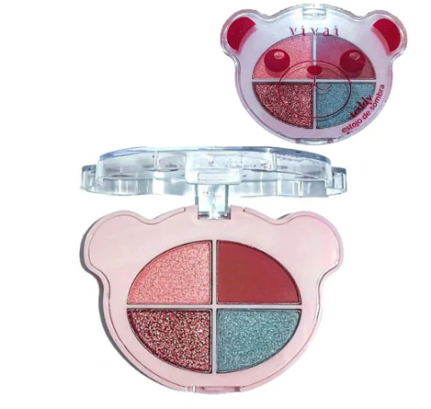 Estojo de Sombras Teddy com 4 tons 5,5 g A - Vivai