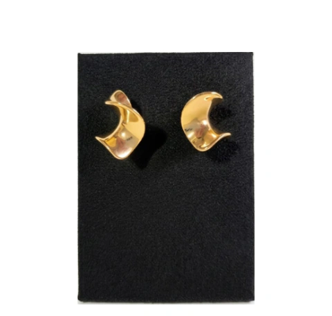 Brinco Folhado a Ouro - Design Enrolado
