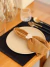 Individual "Tejido" Negro - Crema Home