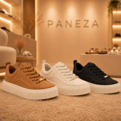 Imagem do Tênis Feminino Vizzano Napa Diamante Casual Confortável Camel