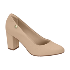 Sapato Scarpin Casual Feminino Salto Bloco Médio Modare Nude na internet