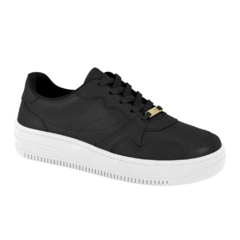 Tênis Vizzano Feminino Casual Flatform Confortável Preto/Branco - comprar online