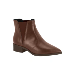 Bota Chelsea Feminina Beira Rio Cano Curto Elástico Bico Fino - loja online