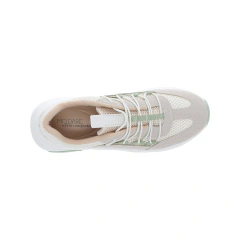 Tênis Chunky Sneaker Modare Ultraconforto Camurça Branco com Verde - Paneza