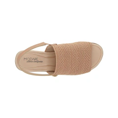 Sandália Modare Ortopédica Ultraconforto Tecido Knit Nude - Paneza