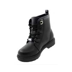 Bota Molekinha Coturno Infantil Casual Tratorada Preto - Paneza